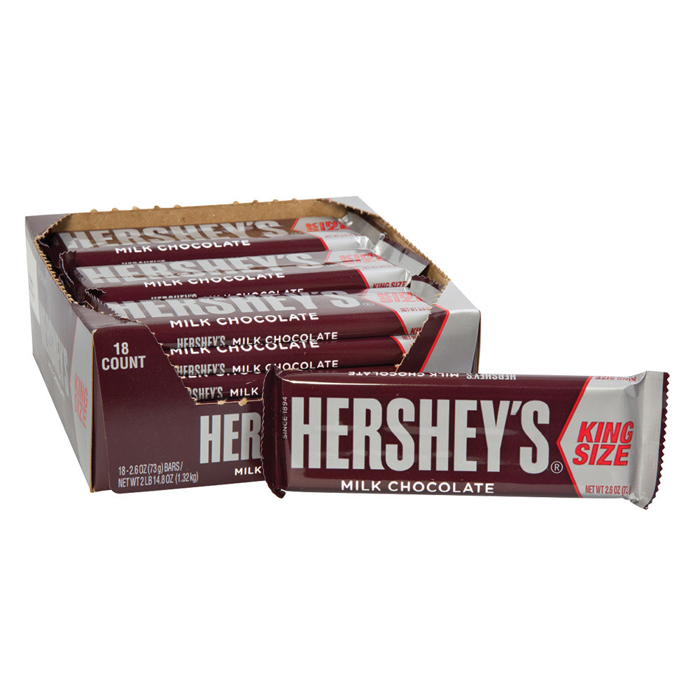 King-Size Milk Chocolate Hershey's Bars - 18ct – CandyDirect.com