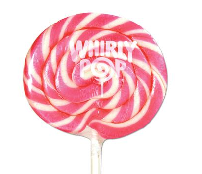 Whirly Pops Light Pink Bubblegum - 24ct