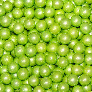 Shimmer Lime Green Sixlets - Bulk 12lb