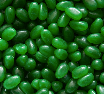 Watermelon Dark Green Jelly Beans - 5lb