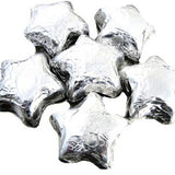 Silver Chocolate Stars - Foil Wrapped 5lb Bag