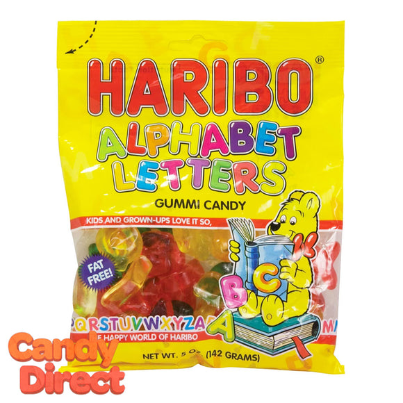 Alphabet Letters Haribo Gummi Candy 5oz Bag - 12ct