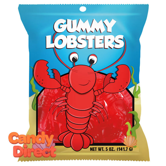 Amusemints Gummy Lobsters 5oz Peg Bag - 12ct