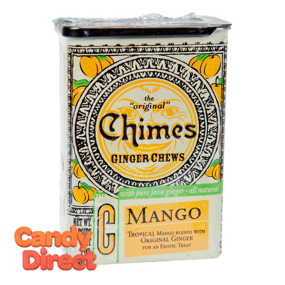 Chimes Ginger Chews Mango 2oz Tin - 20ct