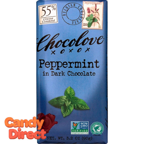 Chocolove Dark Chocolate Peppermint Bars - 12ct