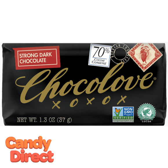 Chocolove Strong Dark Chocolate 70% Mini Bars - 12ct
