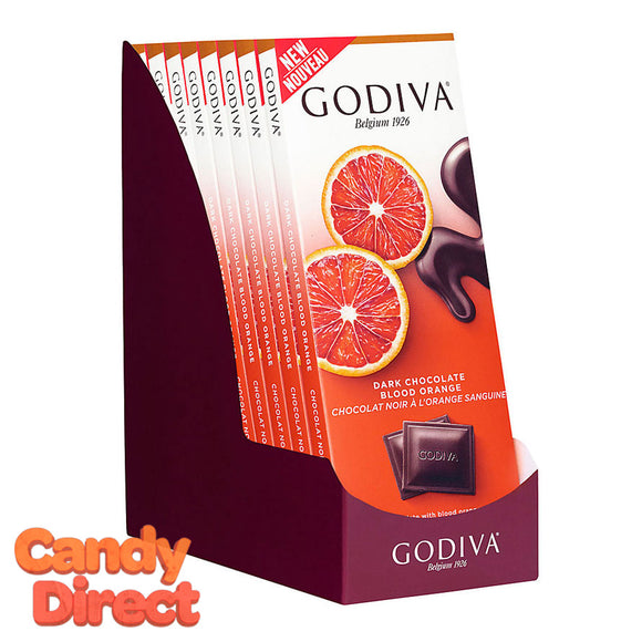 Dark Chocolate Blood Orange Godiva Bars - 10ct
