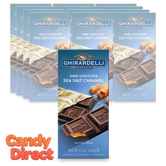 Dark Chocolate Sea Salt Caramel Ghirardelli Bars - 12ct