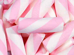 Puffy Poles Marshmallow Twists Pink - 2.2lb