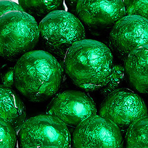 Green Milk Chocolate Balls - Foil 10lb