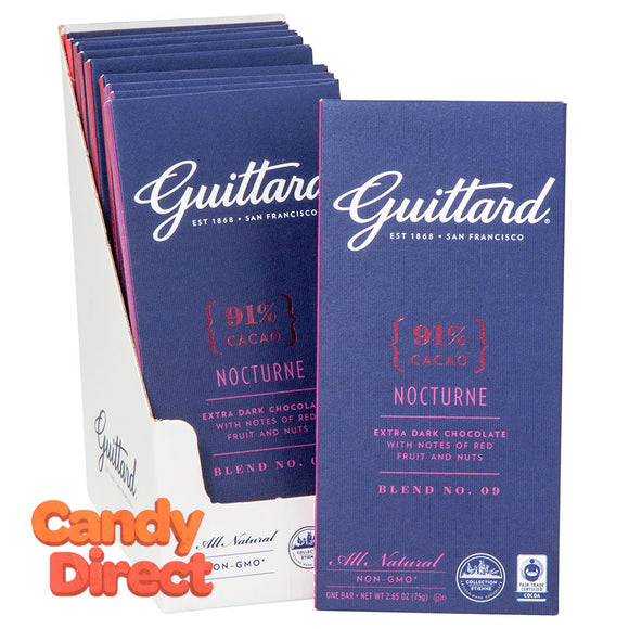 Guittard Nocturne Extra Dark Chocolate 2.65oz Bar - 12ct