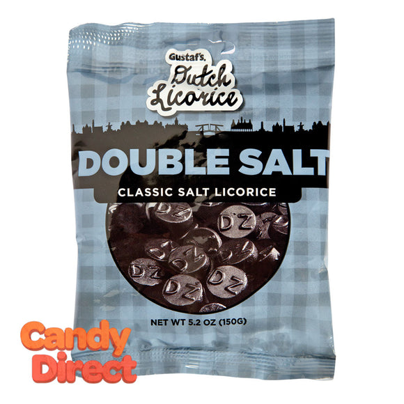Gustaf's Licorice Double Salt 5.2oz Peg Bag - 12ct