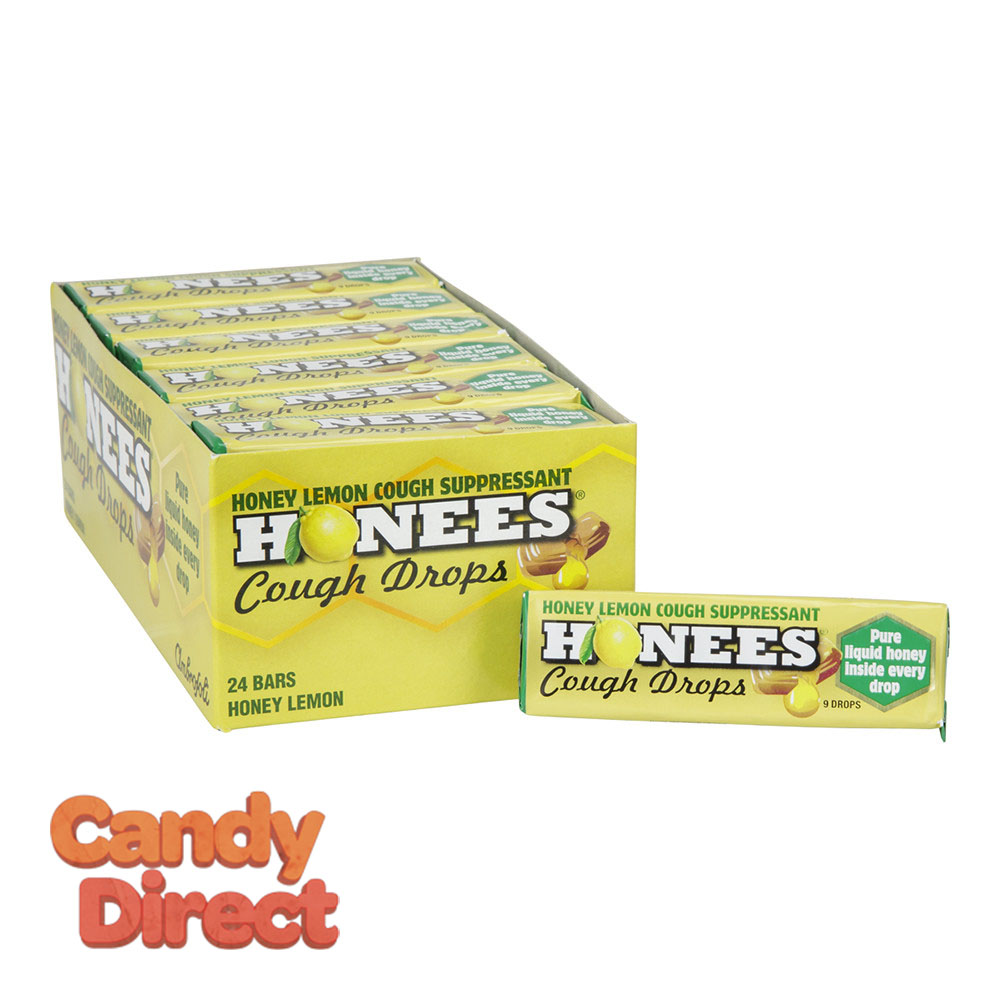 Honees Cough Drops Honey Lemon 9 Pc Stick 24ct