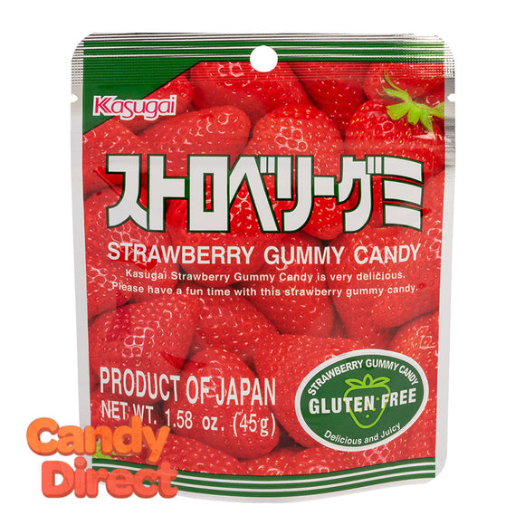 Kasugai Strawberry Candy Gummy 1.76oz Pouch - 12ct