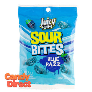 Kenny's Bites Blue Razz Juicy Twists Sour 5oz Peg Bag - 12ct