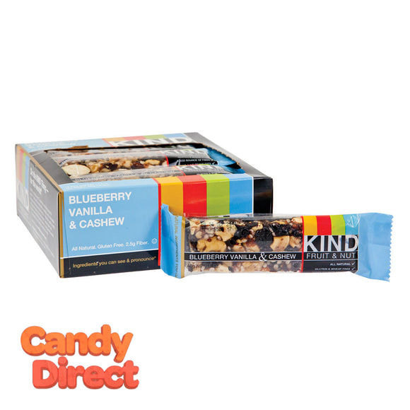 Kind Blueberry Vanilla And Cashew 1.4oz Fruit And Nut Bar - 12ct