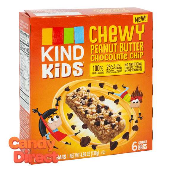 Kind Kids Chewy Peanut Butter Chocolate Chip Bar 4.86oz Box - 8ct