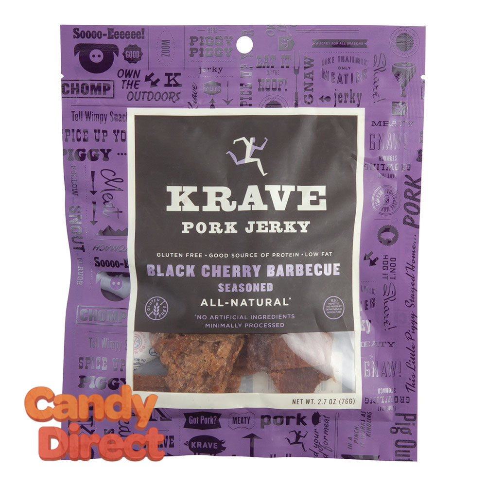 Krave Black Cherry Bbq Pork Jerky 2.7oz Bag 8ct