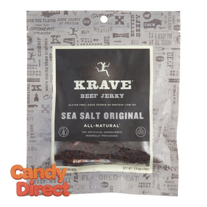 Krave Sea Salt Beef Jerky 2.7oz Bag - 8ct