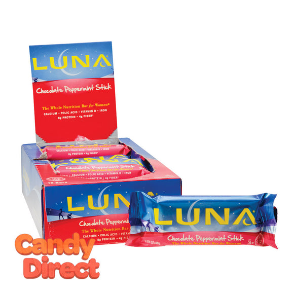 Luna Peppermint Stick Chocolate 1.69oz Bar - 15ct