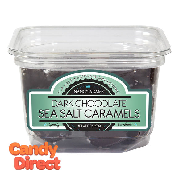 Nancy Adams Dark Chocolate Sea Salt Caramels 10oz Tub - 12ct