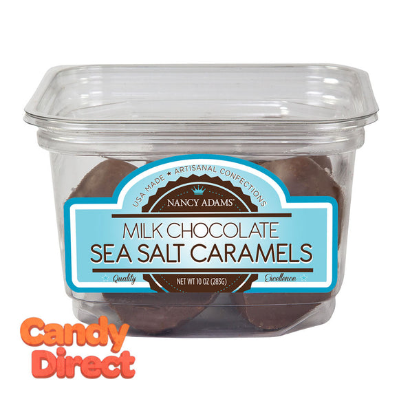 Nancy Adams Milk Chocolate Sea Salt Caramels 10oz Tub - 12ct