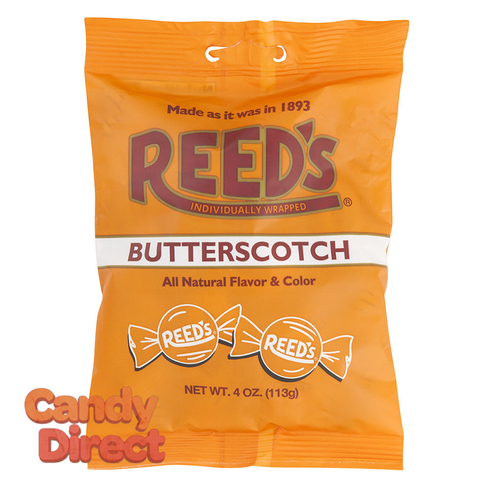 Reed's Butterscotch Candy 4oz Peg Bag 12ct