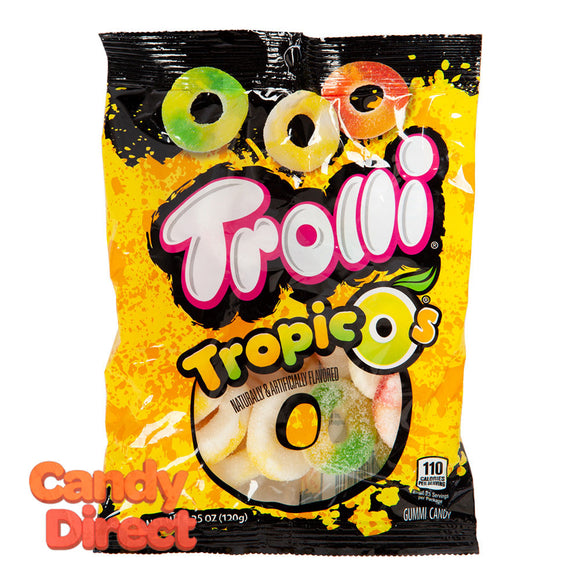 Trolli Tropic O's Gummy 4.25oz Peg Bag - 12ct