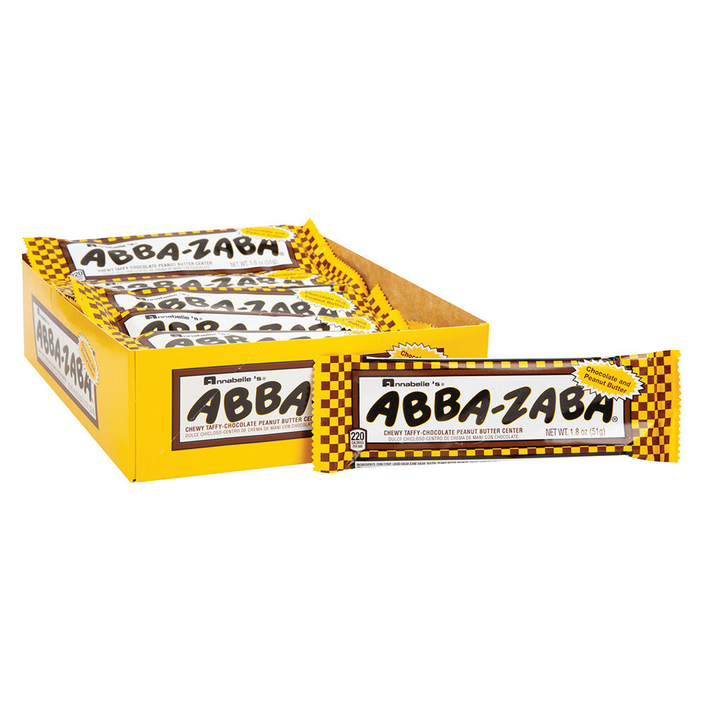 Annabelle Abba Zaba Peanut Butter Chocolate Candy Bars - 24 Count ...