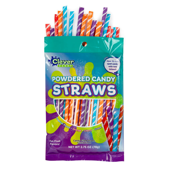 Assorted Powdered Candy Straws Peg Bag - 24 Count – CandyDirect.com