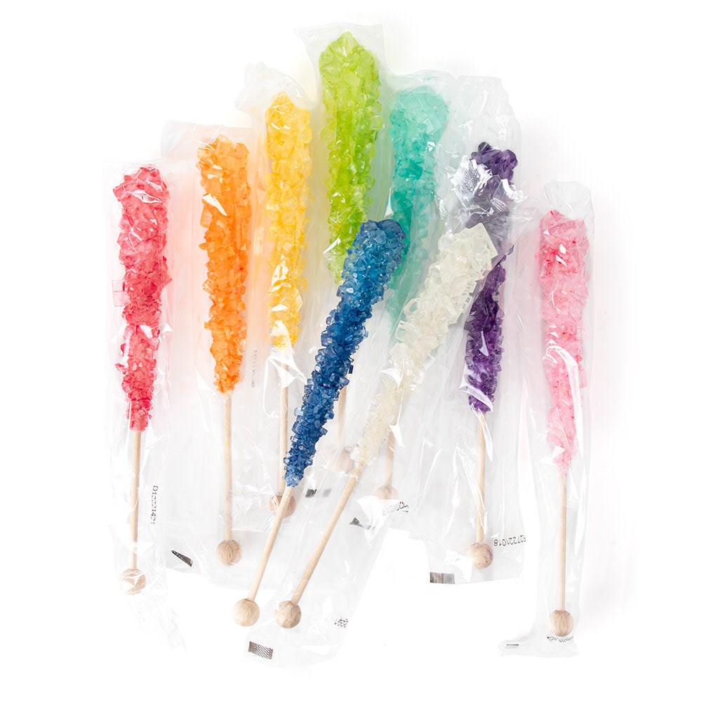 Assorted Rock Candy Sticks - 100 Count – CandyDirect.com