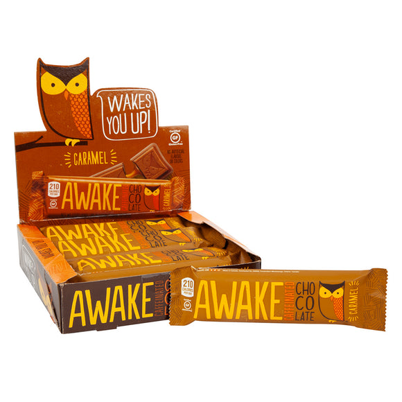 Awake Caffeinated Chocolate Caramel Candy Bar - 12 Count – CandyDirect.com