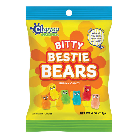 Bitty Bestie Bears Gummy Candy Peg Bag - 12 Count – CandyDirect.com