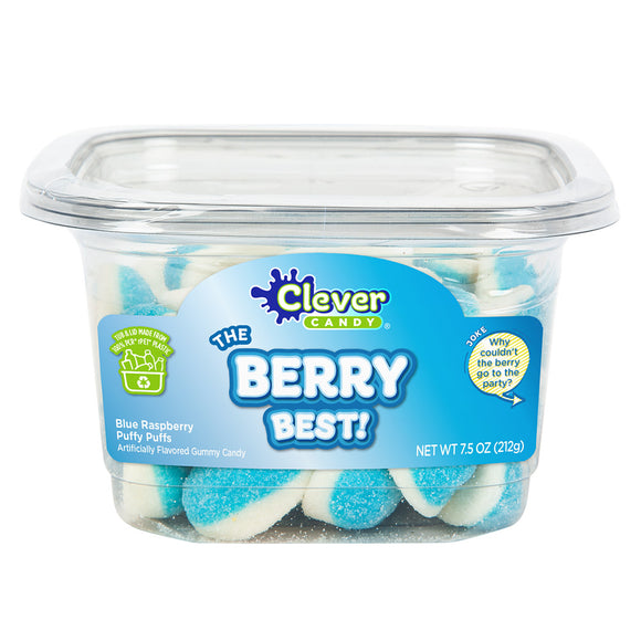 The Berry Best Blue Raspberry Gummy Puffy Puffs Candy Tub - 12 Count ...