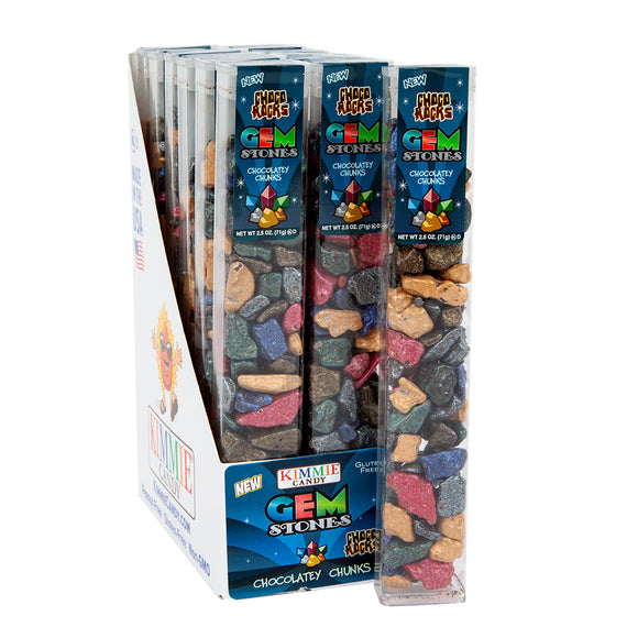 Choco Rocks Gemstones Chocolate Candy Tubes - 12 Count – CandyDirect.com