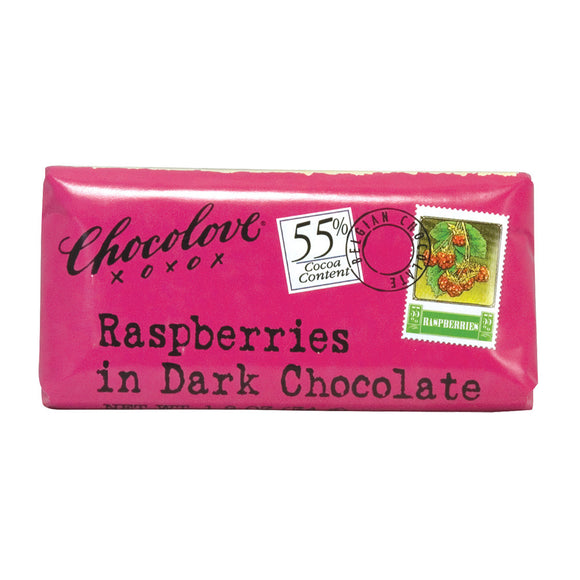 Chocolove Raspberry Chocolove Raspberries In Dark Chocolate Mini 1.2oz Bar - 12ct ...
