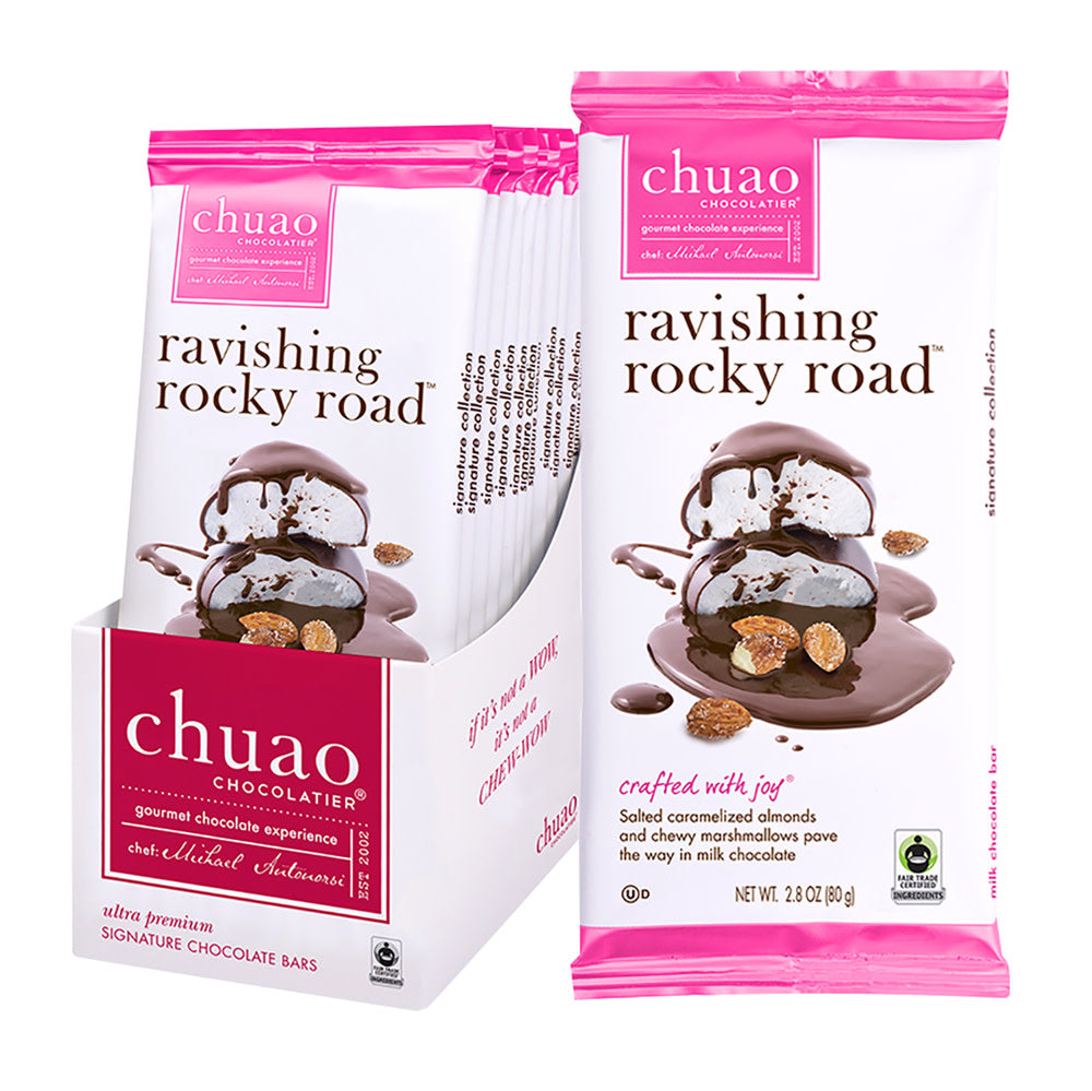 Chuao Ravishing Rocky Road Milk Chocolate 2.8oz Bar - 10ct ...
