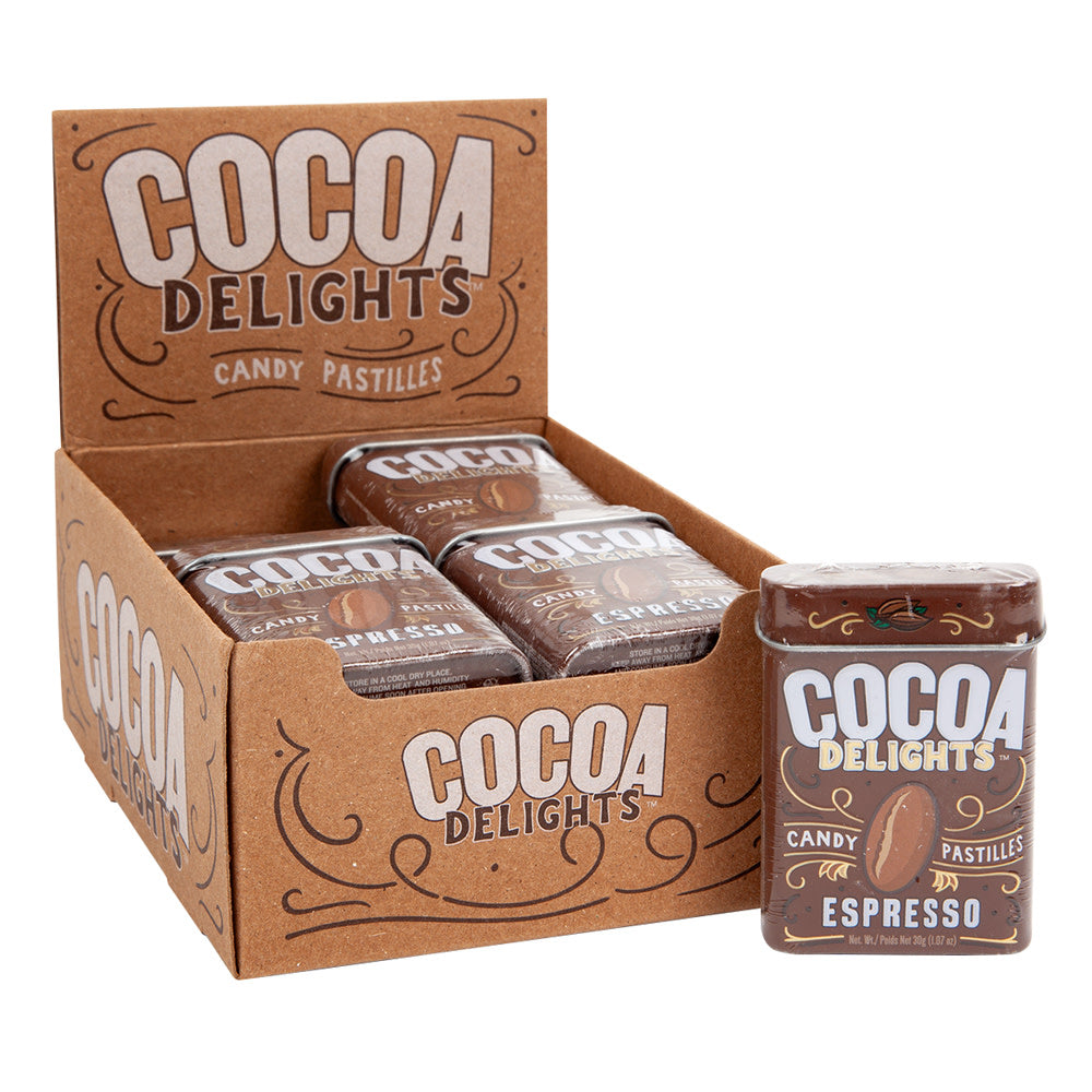 Direct Cococ Cocoa Delights Espresso Candy Tins - 12 Count – CandyDirect.com