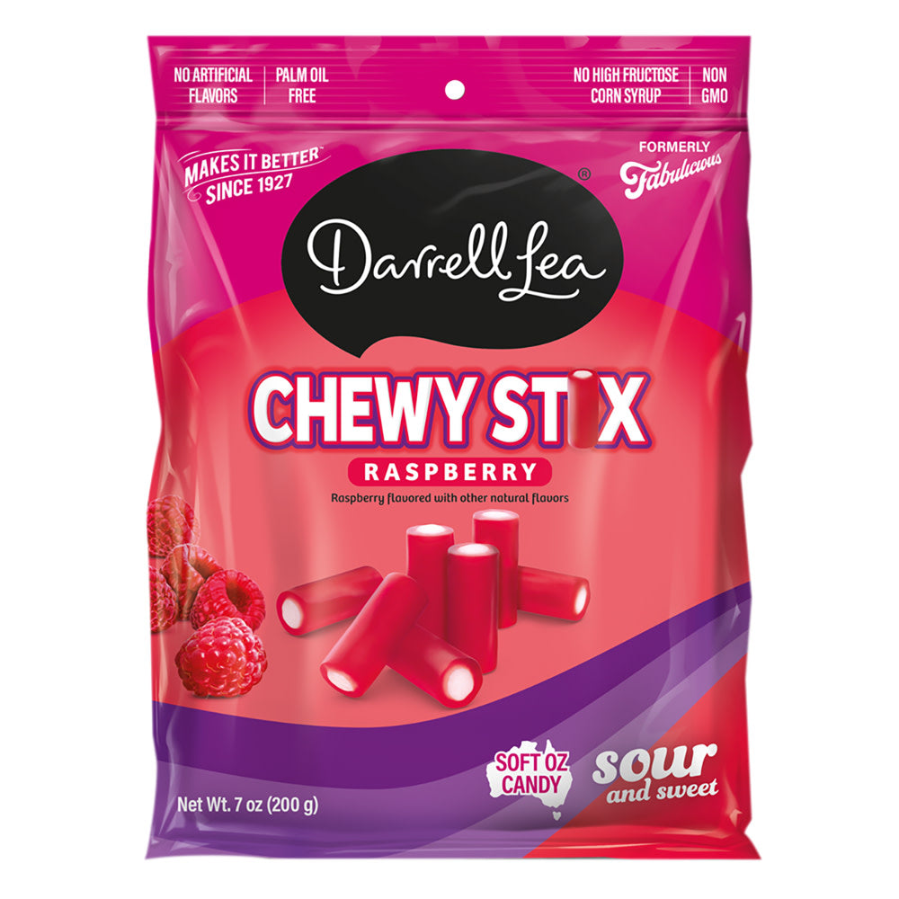 Darrell Lea Sour Raspberry Candy Stix Treats - 8 Count Bags ...