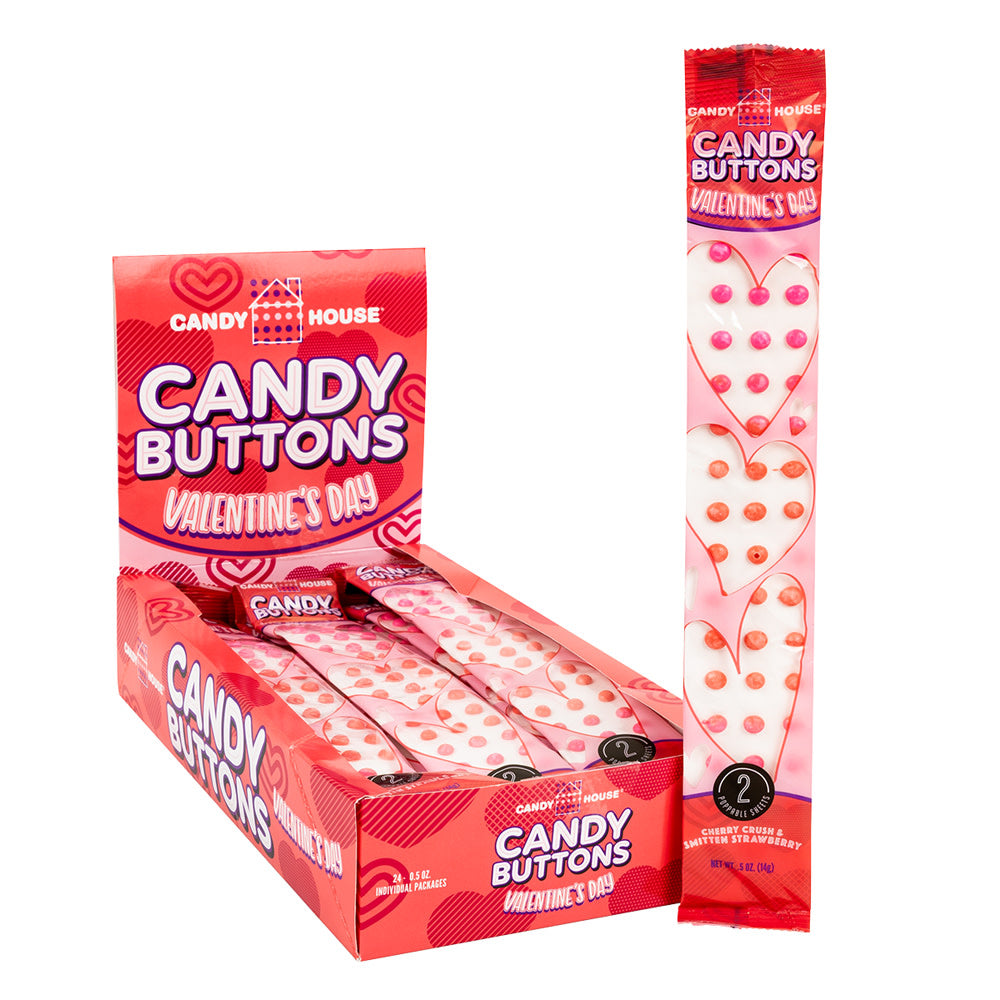Doscher's Valentine Candy Buttons - 24 Count – CandyDirect.com