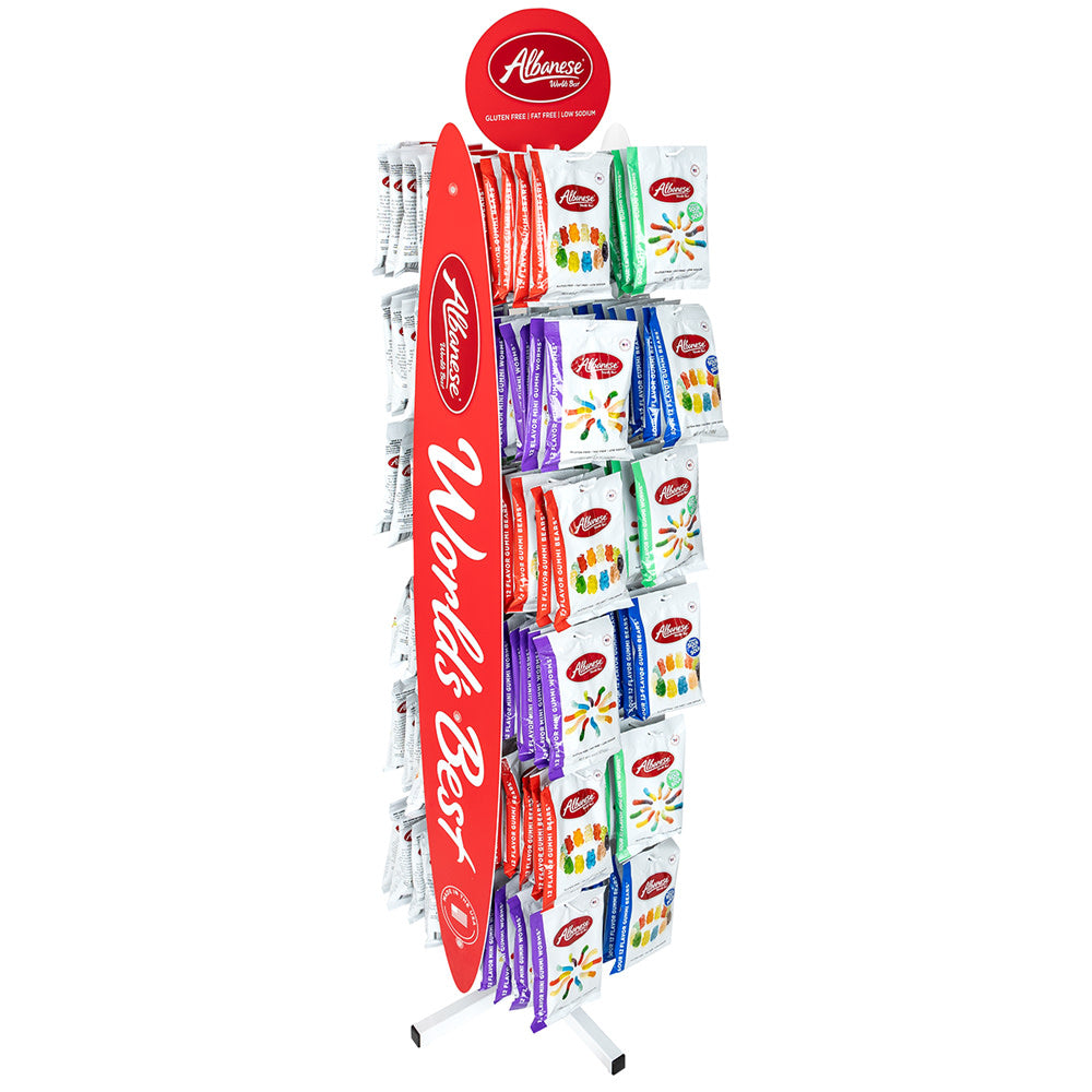 Spinner Rack Signage Albanese Double Sided Spinner Display Rack - 1 Count – CandyDirect.com