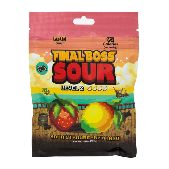 Final Boss Sour Strawberry and Mango Level 2 Sour Candy - 12 Count ...