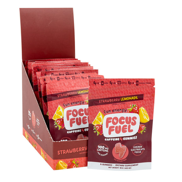 Focus Fuel Strawberry Lemonade Gummy Candy Bags - 12 Count ...