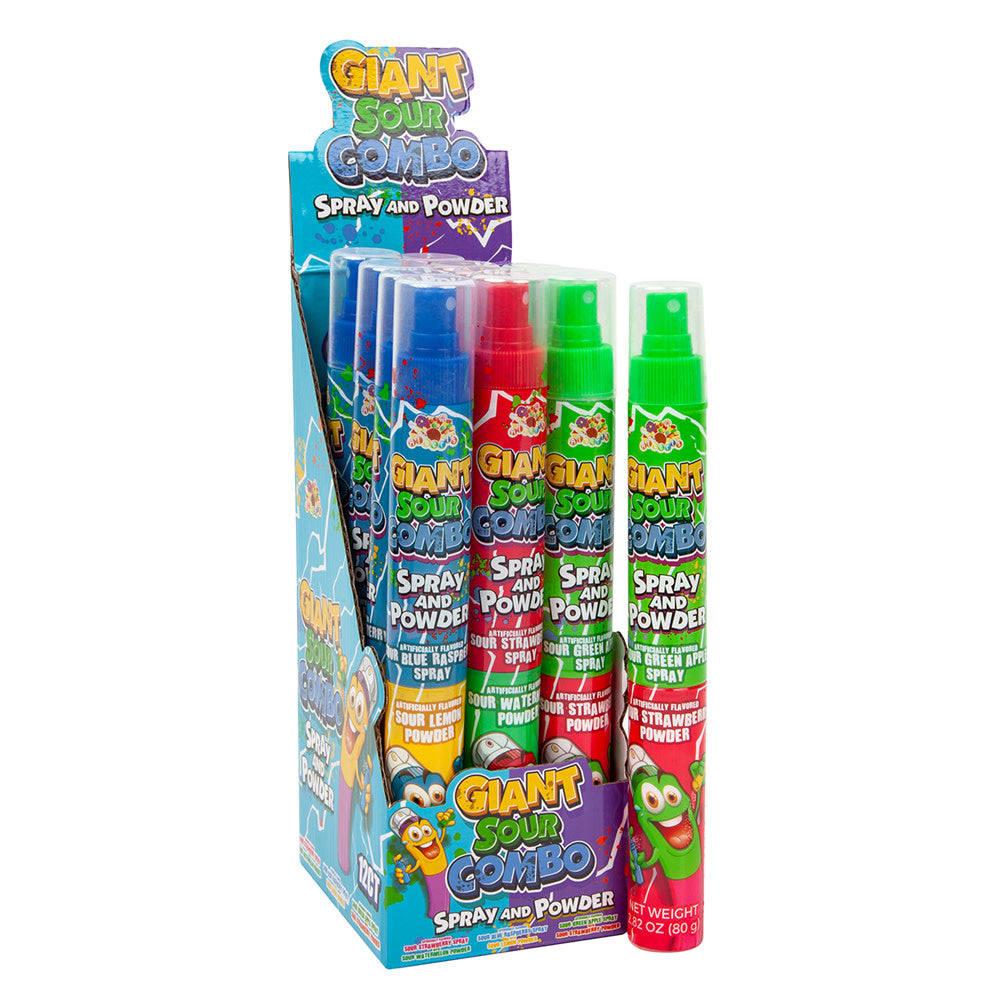 Albert's Candies Giant Sour Combo Spray and Powder Candy - 12 Count ...