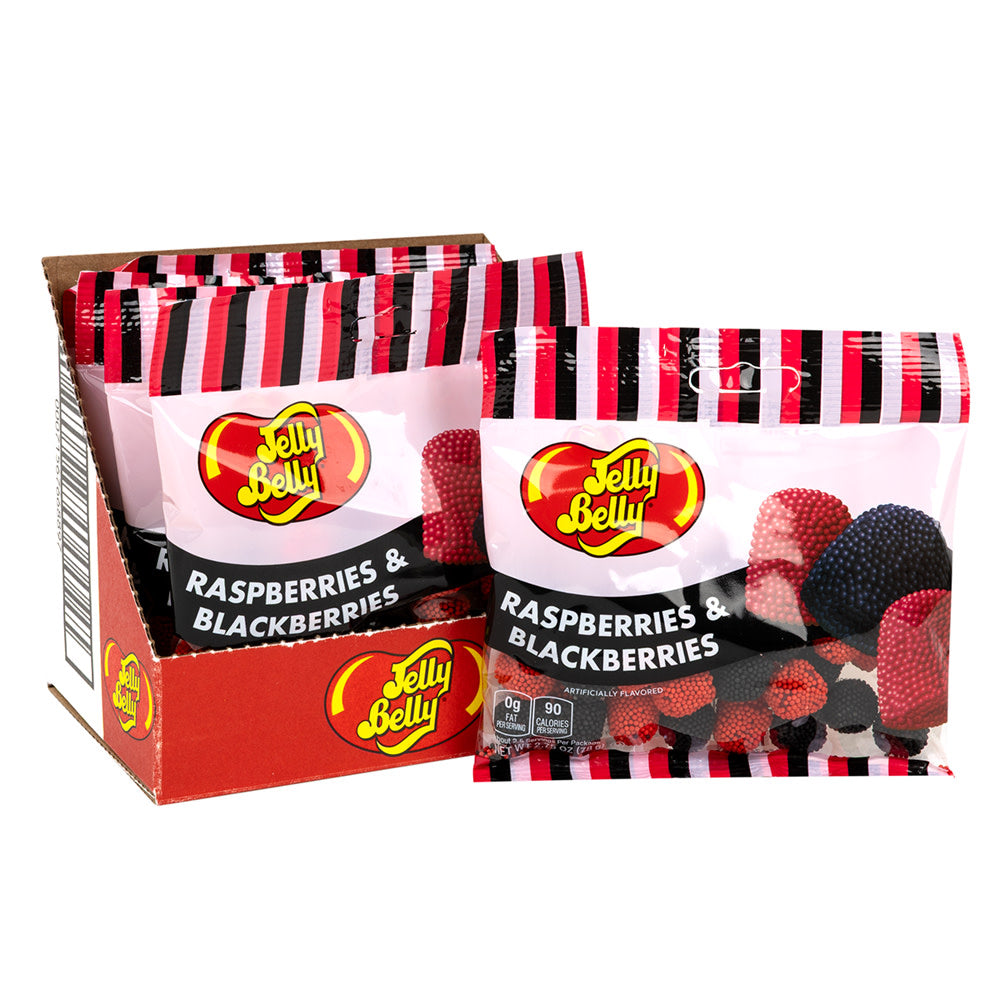 Belly Raspberry Day Jelly Belly Raspberry and Blackberry Bags - 12ct – CandyDirect.com