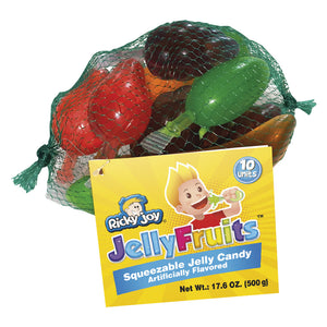 Ricky Joy Jelly Fruits Gummy Candy 10 Piece Mesh Bag - 24 Count ...