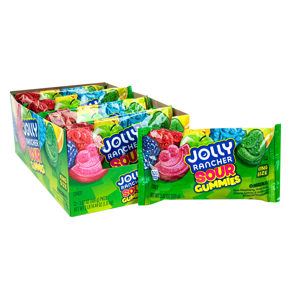 Jolly Rancher King Size Sour Gummy Candy Bags - 12 Count – CandyDirect.com
