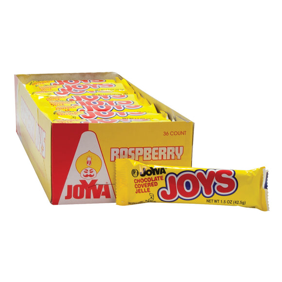 Joyva Joys Covered Raspberry Jelle Chocolate 1.5oz Bar - 36ct ...