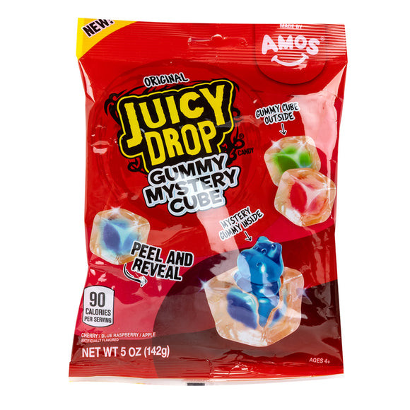 Juicy Drop Original Gummy Mystery Cube Candy Peg Bag - 12 Count ...