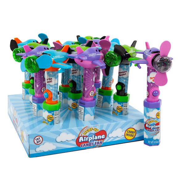 Candyrific Light Up Airplane Candy Fan Toys - 12 Count – CandyDirect.com